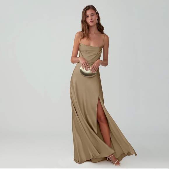 Fame and Partners dress sz 4 long silk dress -SOLD - Picture 4 of 5